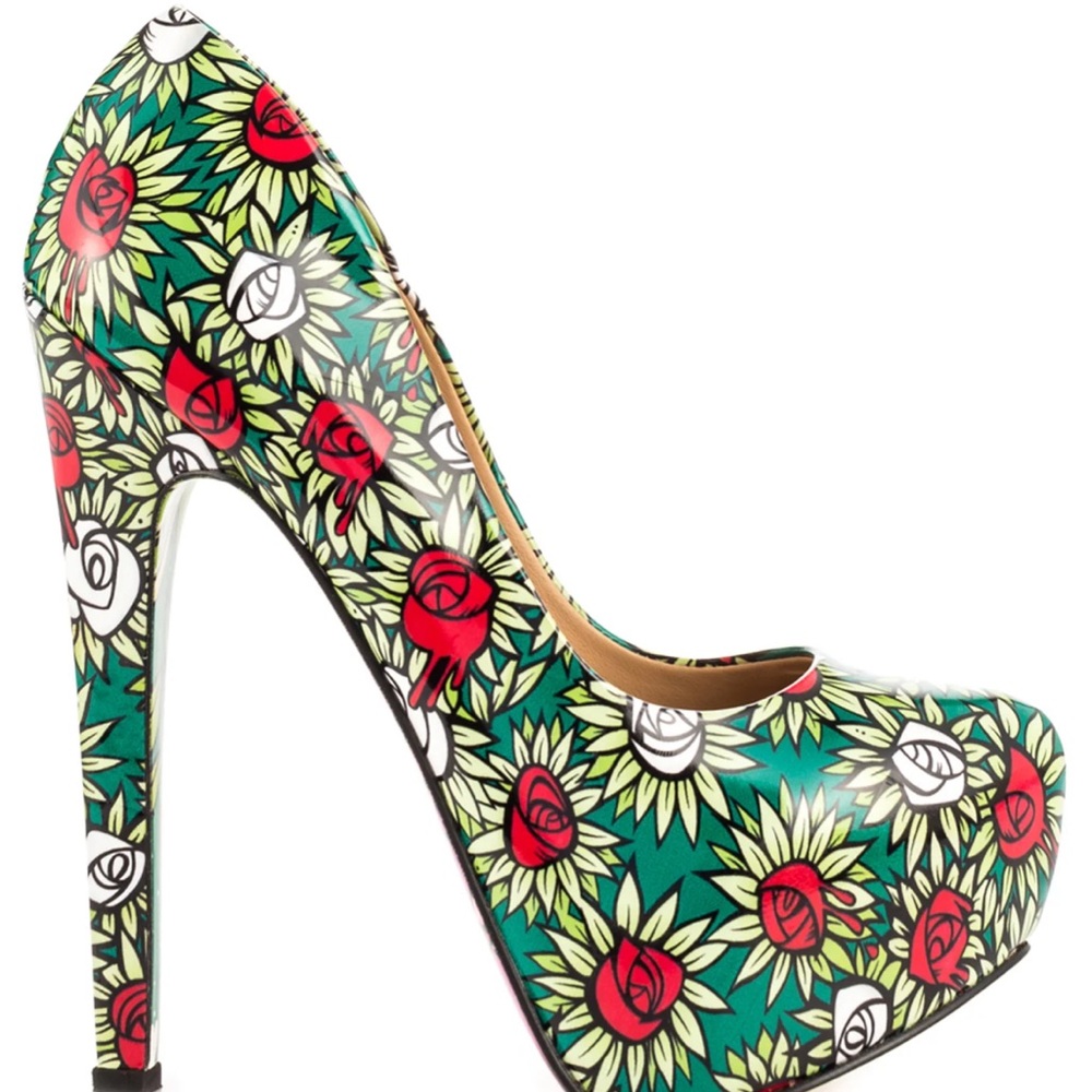 Taylor Says WONDERLAND Colorful Graphic Heels - Picture 2 of 9